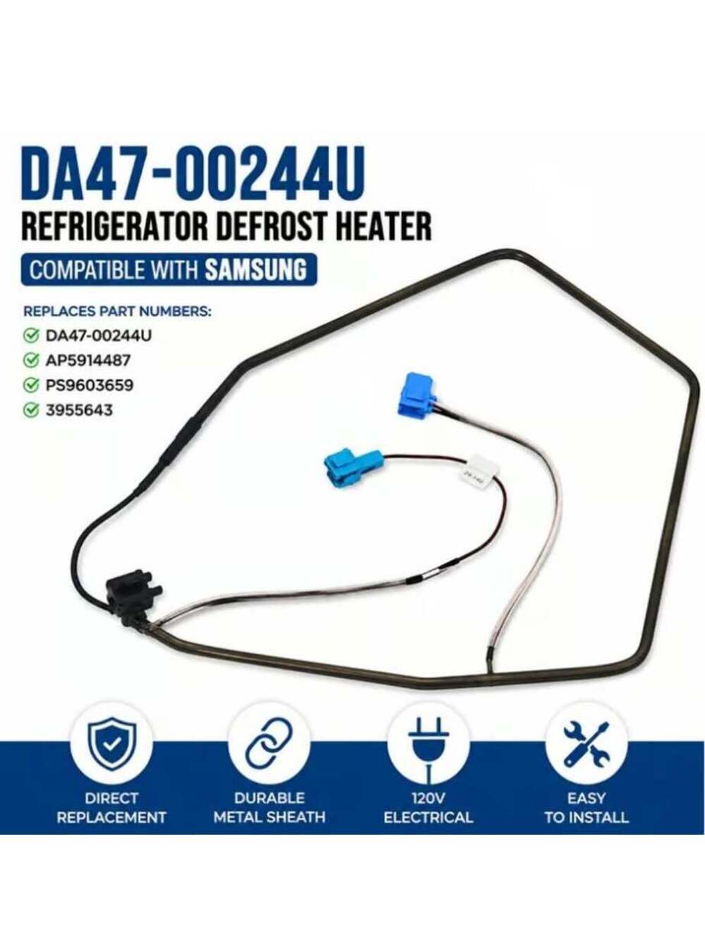 Samsung DA47-00244U Refrigerator Defrost Heater Replacement Part